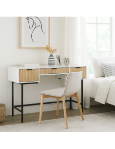 bureau catach blanc / oak