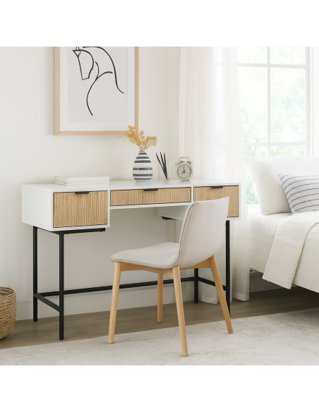 bureau catach blanc / oak