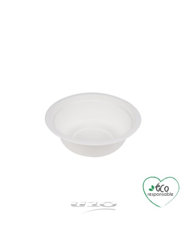 6vae034bc - set de 12 bols ronds en canne a sucre 350ml blanc