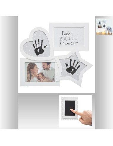 174126-cadre empreinte x2 + 2 photos