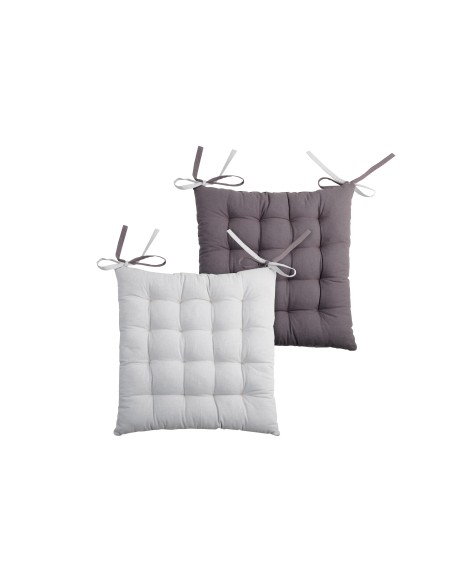 cu1490056gal - galette de chaise duo gris/perle 40x40