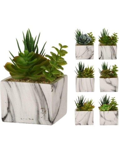 321000140-artificial plant square pot