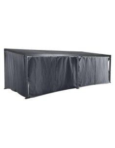 rideaux pour tonnelle avila 7.2x3m ardoise - 8 pieces