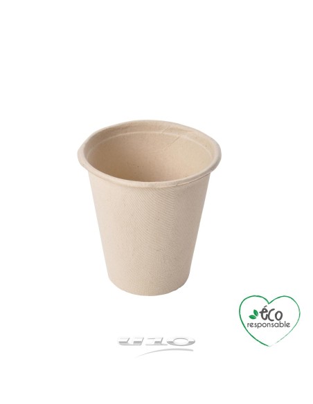 6vae036nt - set de 12 gobelets en canne a sucre 20cl naturel