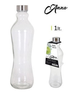 be03030469078 - bouteille verre 1l 9x31.5cm anna