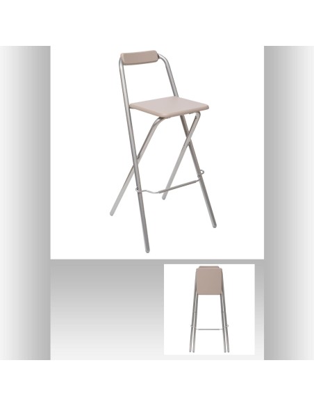 164712-chaise bar louna taupe