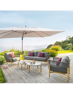 parasol decentre soly 4x3m noisette/honey