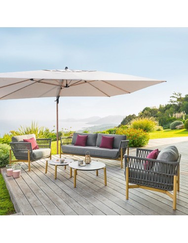 parasol decentre soly 4x3m noisette/honey