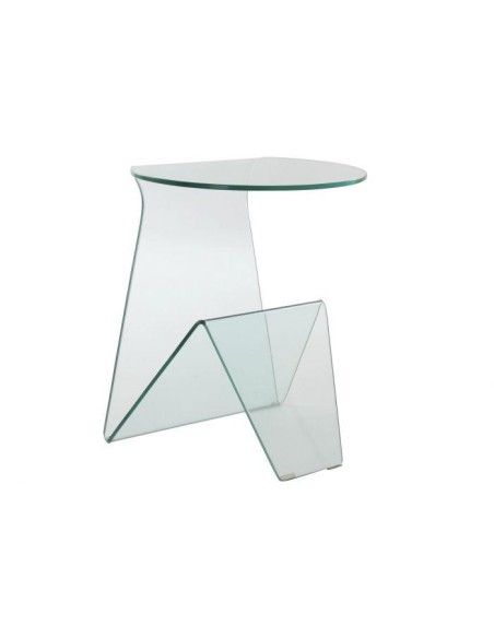 mb-175599-table auxiliaire verre 40x45x55,5 porte-revues