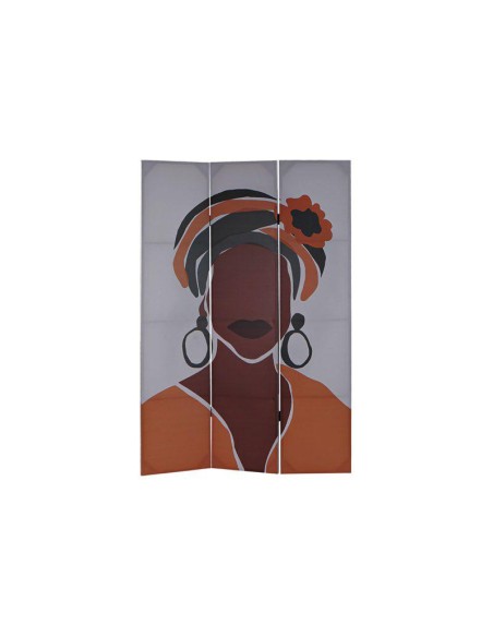 paravent toile mdf 120x2,5x180 africane réversible