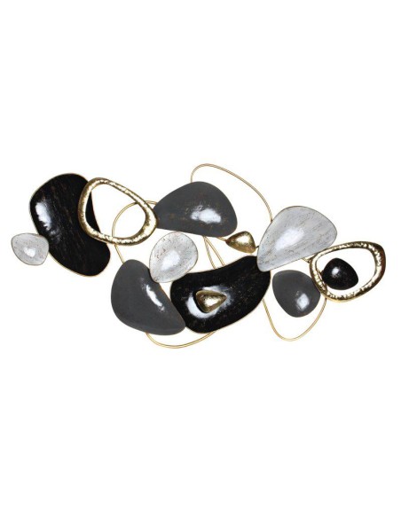 dp-181064-décoration murale métal 134x8x69 abstrait noir