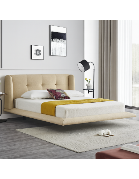 lit andromede beige 140 bluvel 30