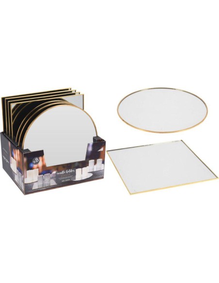 acc681510-plate mirror 25cm gold 2ass