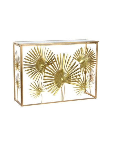 mb-181002 - console métal miroir 108x37x79,5 feuilles doré