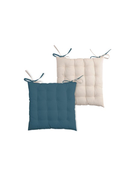 cu1490251 - duo galette 16pts 40x4 cm /petrole/lin 100%co