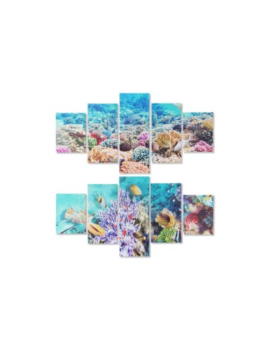 cu-185127-tableau set 5 toile pin 150x2x80 océan 2 mod.