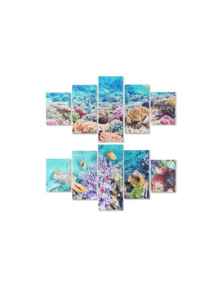 cu-185127-tableau set 5 toile pin 150x2x80 océan 2 mod.