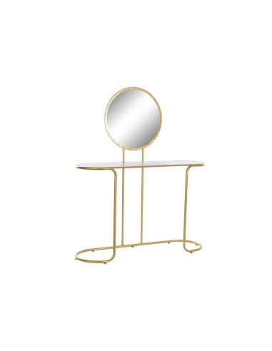 mb-178863-coiffeuse métal miroir 115x39x140 blanc