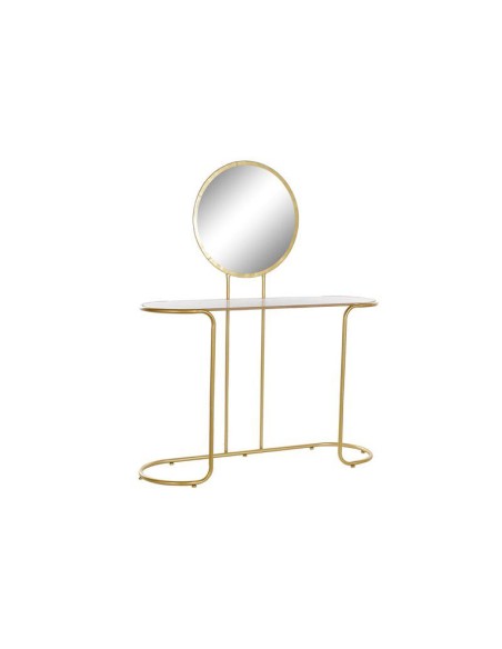 mb-178863-coiffeuse métal miroir 115x39x140 blanc