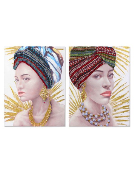 tableau toile mdf 90x3x120 africane 2 mod.