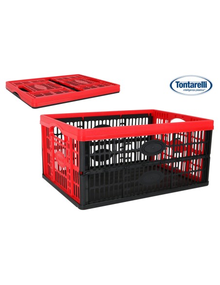 caisse pliable 32l voila roug/noir