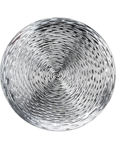 akx100710-plate wave design 33cm silver