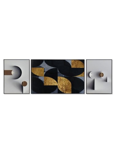 cu-187223-tableau set 3 aluminium mdf 120x3x80 abstrait