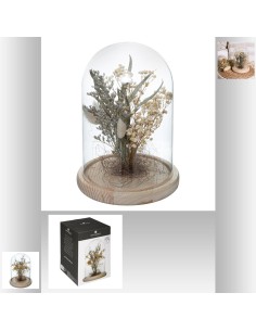 179232-cloche fleur sechee folk h25,5