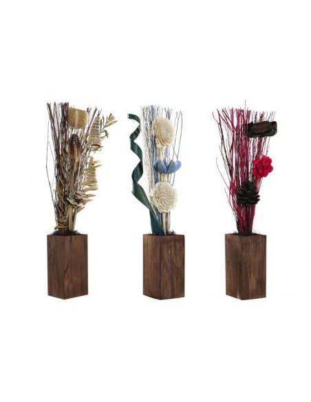 ja-185812-bouquet fleur séchée bois 13x10x50 3 mod.