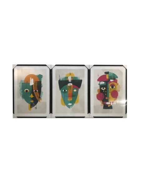 cu-187140-tableau ps mdf 50x3x70 visage abstrait 3 mod.