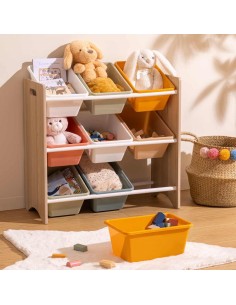 195918 - meuble rangement bac play x9