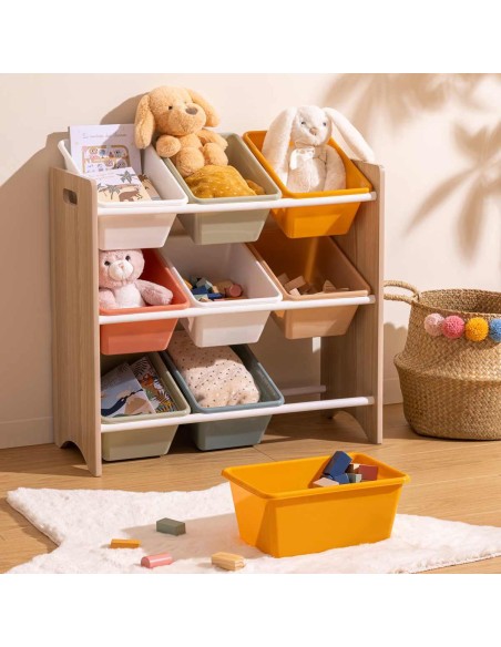 195918 - meuble rangement bac play x9