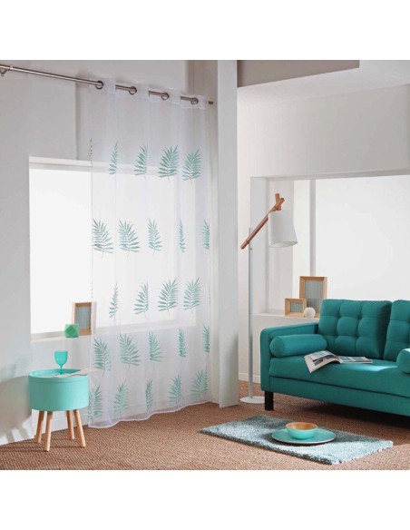 1625982-panneau a oeillets 140 x 240 cm voile brode efira menthe