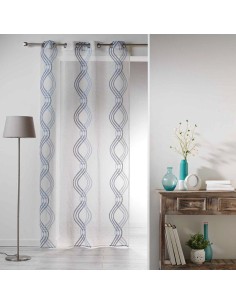 1624983-panneau a oeillets 140 x 240 cm voile sable fils coupes sandy bleu