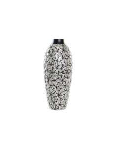 ld-189635-vase r&eacute:sine 18x18x43 fleurs noir