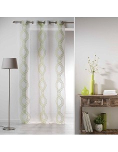 1624985-panneau a oeillets 140 x 240 cm voile sable fils coupes sandy vert