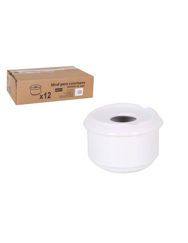 15535-cendrier 9x6cm blanc p. hotellerie