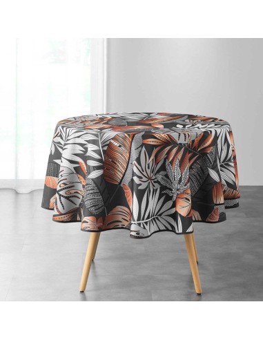 nappe ronde (0) 180 cm polyester imprime alianor anthracite