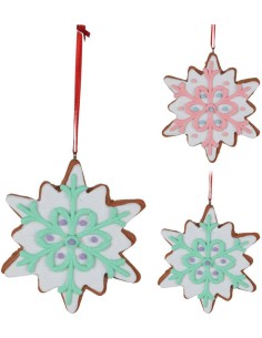 caa719010-snowflake 10cm ornament 4ass