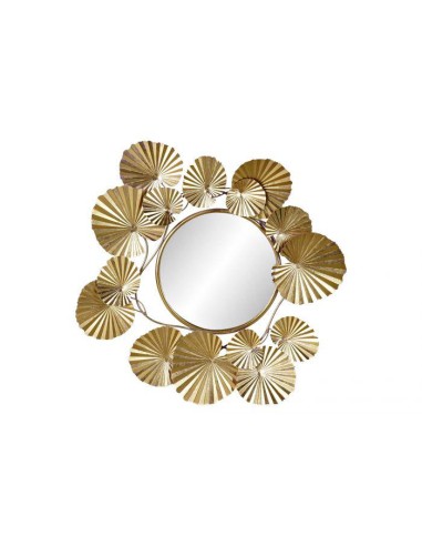 es-182289-miroir m&eacute:tal miroir 92x7x87 feuilles dor&eacute: