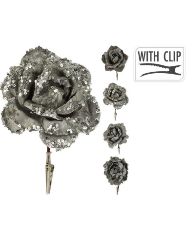 dh8055010-fleur paillette s/clip 11cm 4a