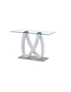 mb-182764-console verre mdf 120x40x75 8 mm. blanc