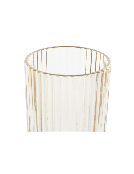 vase verre 7x7x19,5 jaune