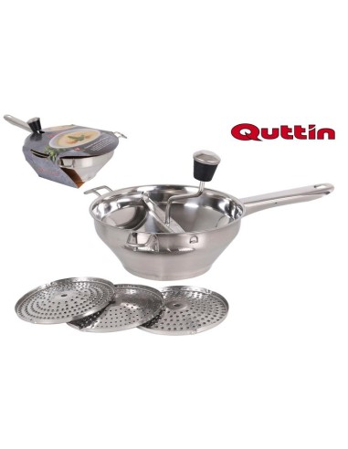 pressepuree acier avec 3 disques 20cm