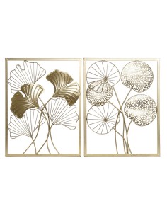 décoration murale métal 45,5x3x60 feuilles 2 mod.