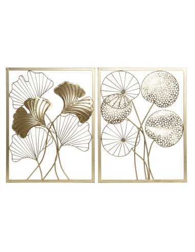 décoration murale métal 45,5x3x60 feuilles 2 mod.