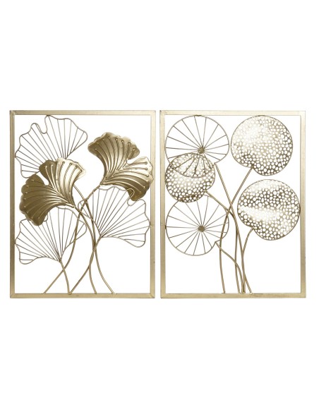 décoration murale métal 45,5x3x60 feuilles 2 mod.