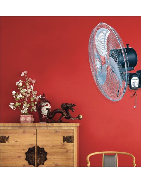 ventilateur mural avec tirette nessfan 18" / 45cm 60w 3 vitesse