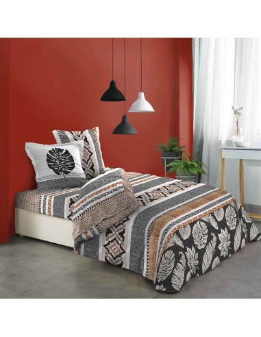 1643765-parure drap 4 p. imprime 42 fils allover hevea