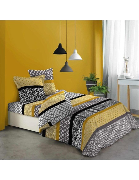 1643767-parure drap 4 p. imprime 42 fils allover karta